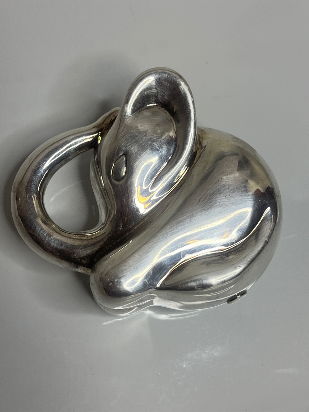 Sterling Silver Elephant Baby Rattle Italian Silver  with 925 Mark